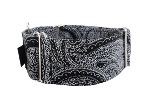 NEW! Black Paisley 2" Collar