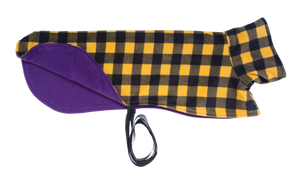 Yellow & Black Check  - Double Layer Fleece