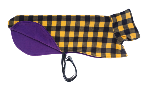 Yellow & Black Check  - Double Layer Fleece