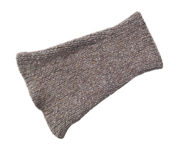 Light Brown/Grey - Knitted Wool Snood