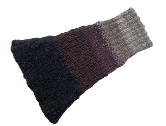 Autumn Brown Tones - Knitted Wool Snood