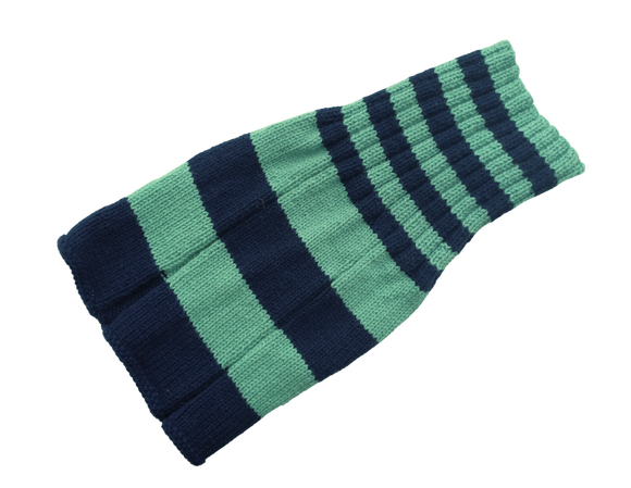 Navy & Mint Stripes - Knitted Snood