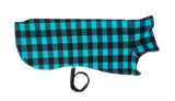 Teal Check - Single layer fleece