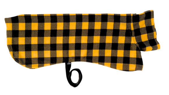 Yellow check - Single layer fleece