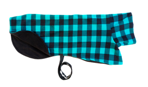 Teal Check - Double Layer Fleece