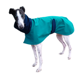 Two-Tone Teal & Navy Raincoat