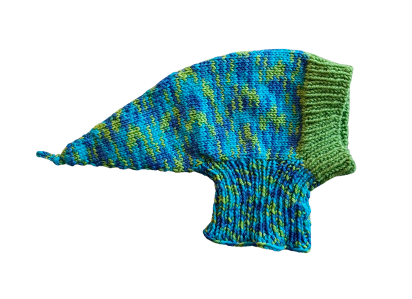 Lime Green & Blue - Fair Isle Hat