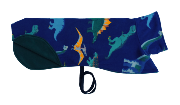 Dinosaurs Navy - Double Layer Fleece