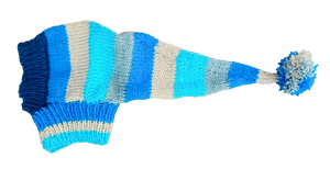 NEW! Knitted Night Cap - Blue Stripes
