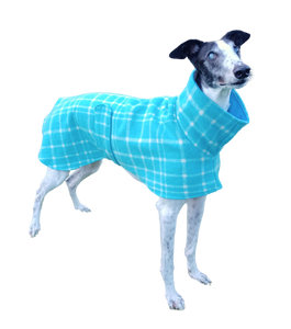 NEW! Upcycled Wool/Flannelette Double Layer Coat - Blue & White Check