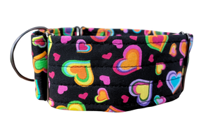 NEW! Colourful Rainbow Hearts 2" Collar