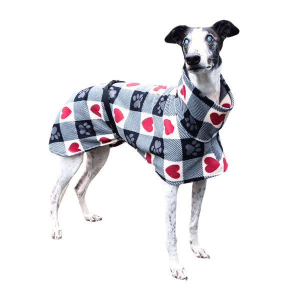 NEW! Checked Hearts - Double Layer Fleece