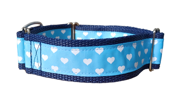 NEW! Blue with White Hearts 1.5
