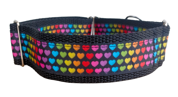 NEW! Rainbow Hearts on Black 1.5
