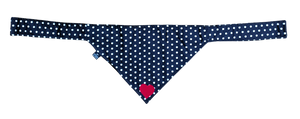 NEW! Bandana/Scarf - Polka Dots with Red Heart