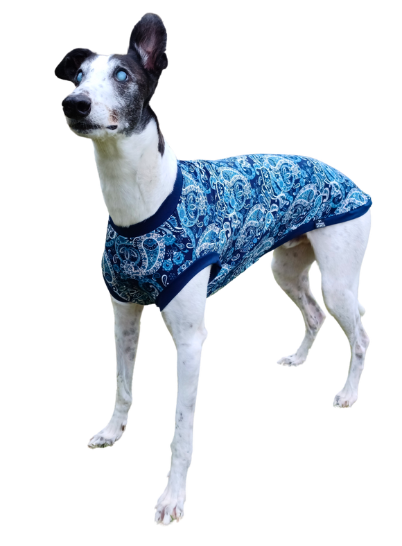 NEW DESIGN! Summer T-Shirt - Dark Blue Paisley