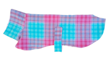 Upcycled Wool/Flannelette Double Layer Coat - Pink & Teal Plaid