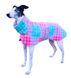 Upcycled Wool/Flannelette Double Layer Coat - Pink & Teal Plaid