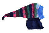 NEW Knitted Greyhound Hat - Blue, Red & Green Stripes