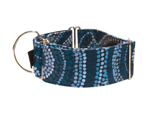 Blue with Dot Swirls 2" Collar