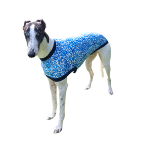 NEW! Blue & White Ikat Print Greyhound T-shirt