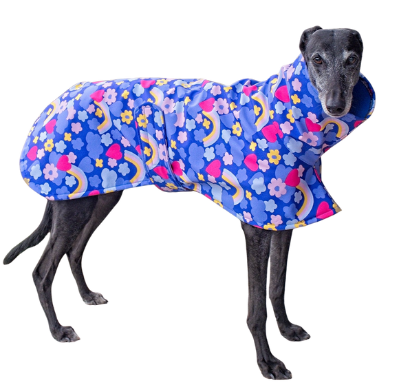 Blue with Pink Hearts Raincoat