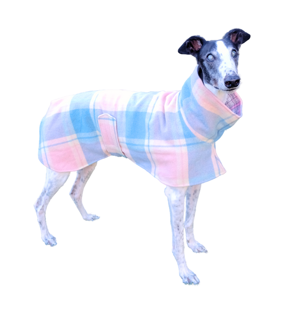 NEW! Upcycled Wool/Flannelette Double Layer Coat - Pink & Blue