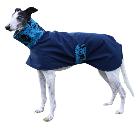 NEW! Navy with Monsters - Softshell Raincoat