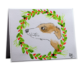 NEW! Greyhound Christmas Cards - Hand Painted