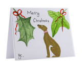 NEW! Greyhound Christmas Cards - Hand Painted