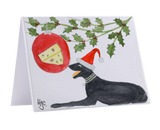 NEW! Greyhound Christmas Cards - Hand Painted