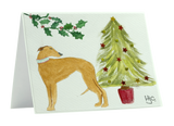 NEW! Greyhound Christmas Cards - Hand Painted