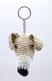 NEW! Crochet Greyhound Keychain
