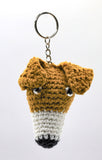 NEW! Crochet Greyhound Keychain