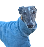 NEW! Upcycled Wool/Flannelette Double Layer Coat - Blue/Grey
