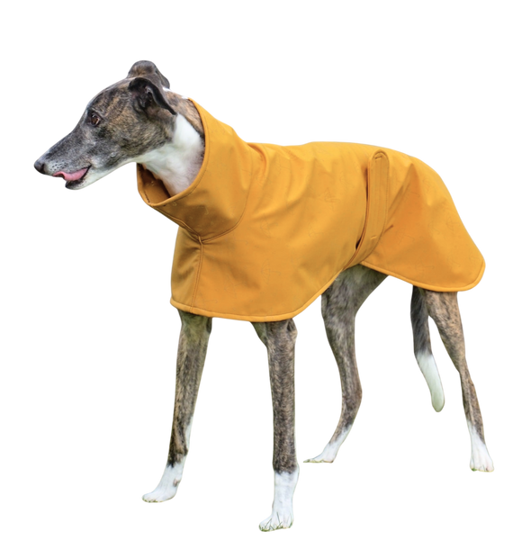 NEW! Ochre with Reflective Umbrellas - European Softshell Raincoat LIMITED EDITION