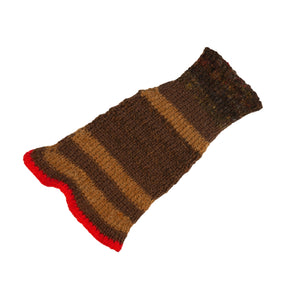 Brown with red - Knitted Snood