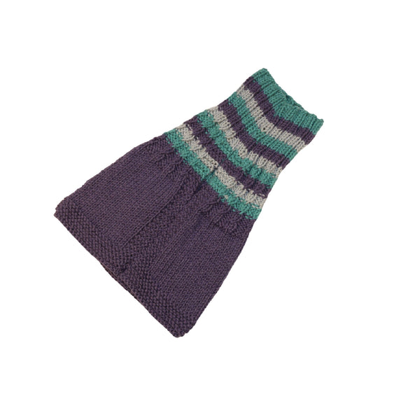 Purple with Teal - Knitted Snood