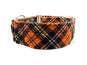 Orange & Black Tartan 2" Collar
