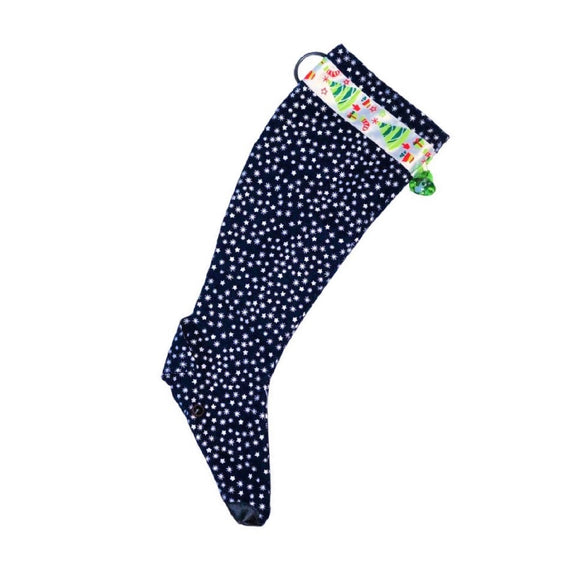 Christmas Stocking - Navy with Silver Stars
