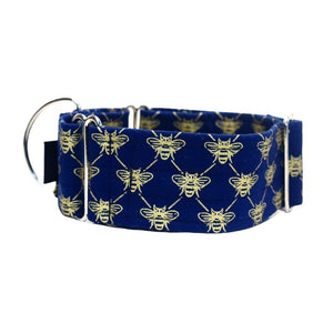 Navy with Gold Bees 2" Collar