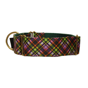 Green, Purple and Orange Diamond Pattern 1.5" collar